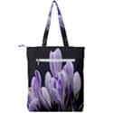 Crocus Flowers Purple Flowers Spring Nature Double Zip Up Tote Bag View2