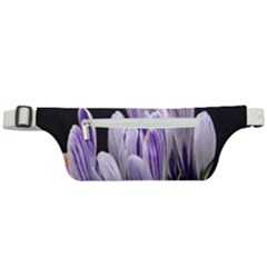 Crocus Flowers Purple Flowers Spring Nature Active Waist Bag by Ravend