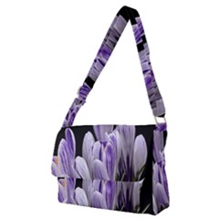 Crocus Flowers Purple Flowers Spring Nature Full Print Messenger Bag (m) by Ravend