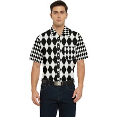 Fabric Pattern Seamless Pattern Vintage Thai Pattern Men s Short Sleeve Pocket Shirt  by Ravend