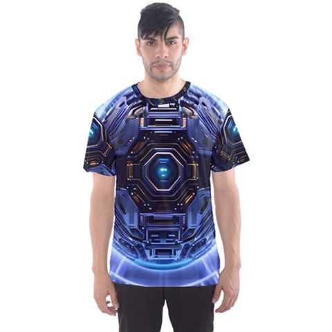 Ai Generated Digital Technology Computer Internet Men s Sport Mesh Tee by Ravend