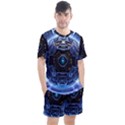 Ai Generated Digital Technology Computer Internet Men s Mesh Tee and Shorts Set View1