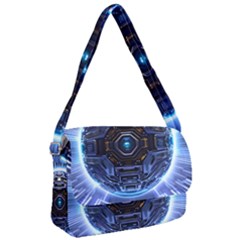 Ai Generated Digital Technology Computer Internet Courier Bag by Ravend