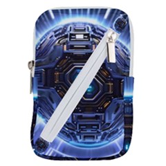 Ai Generated Digital Technology Computer Internet Belt Pouch Bag (small) by Ravend