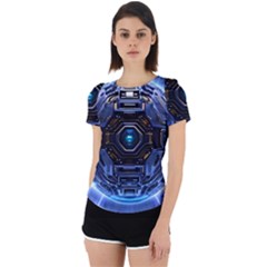 Ai Generated Digital Technology Computer Internet Back Cut Out Sport Tee by Ravend