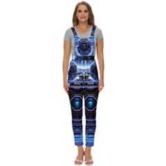 Ai Generated Digital Technology Computer Internet Women s Pinafore Overalls Jumpsuit by Ravend