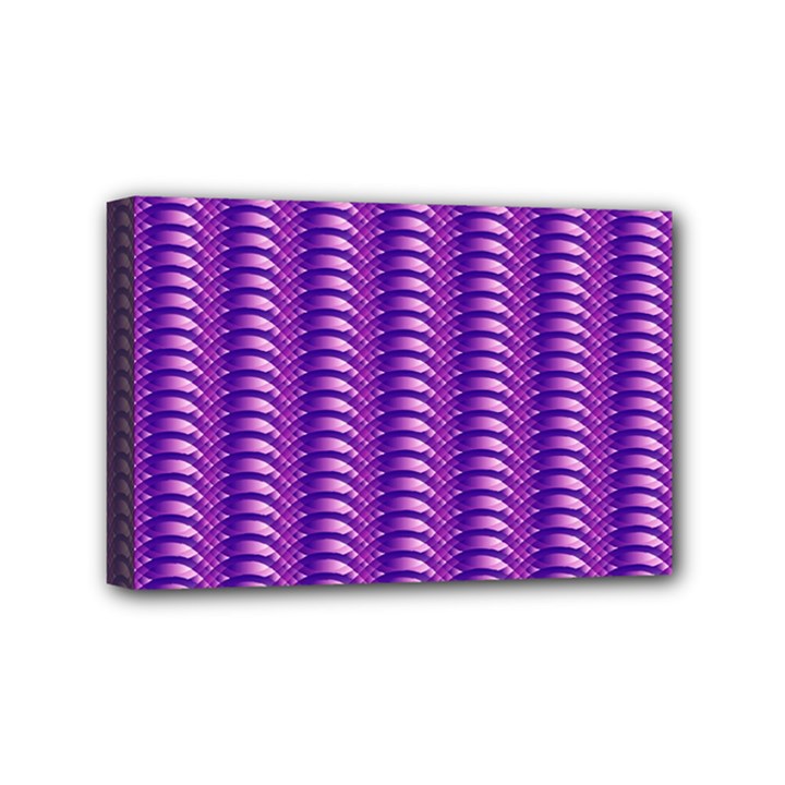 Purple Textile Vibrant Decor 3d Mini Canvas 6  x 4  (Stretched)