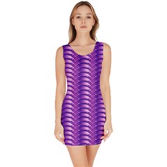 Purple Textile Vibrant Decor 3d Bodycon Dress by Ravend