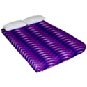 Purple Textile Vibrant Decor 3d Fitted Sheet (Queen Size) View2