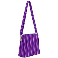 Purple Textile Vibrant Decor 3d Zipper Messenger Bag