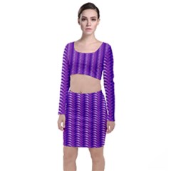 Purple Textile Vibrant Decor 3d Top And Skirt Sets by Ravend