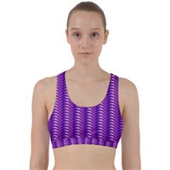 Purple Textile Vibrant Decor 3d Back Weave Sports Bra by Ravend