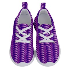 Purple Textile Vibrant Decor 3d Running Shoes by Ravend