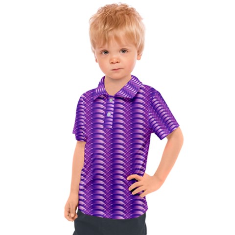 Purple Textile Vibrant Decor 3d Kids  Polo Tee by Ravend