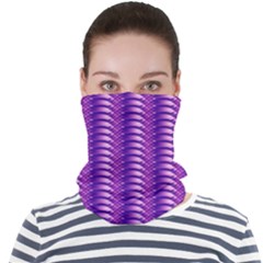 Purple Textile Vibrant Decor 3d Face Seamless Bandana (adult) by Ravend