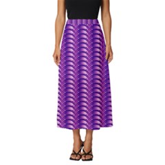 Purple Textile Vibrant Decor 3d Classic Midi Chiffon Skirt