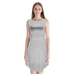 Hexagon Honeycombs Pattern Structure Abstract Sleeveless Chiffon Dress   by Ravend