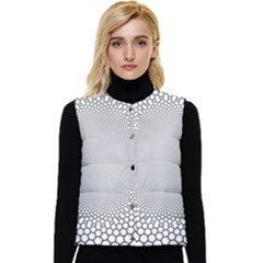 Hexagon Honeycombs Pattern Structure Abstract Women s Short Button Up Puffer Vest by Ravend