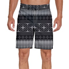 Abstract Art Artistic Backdrop Black Brush Card Men s Beach Shorts