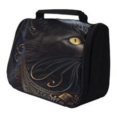 Ai Generated Cat Moon Feline Cute Full Print Travel Pouch (small) by Ravend