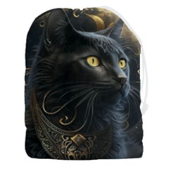 Ai Generated Cat Moon Feline Cute Drawstring Pouch (3xl) by Ravend