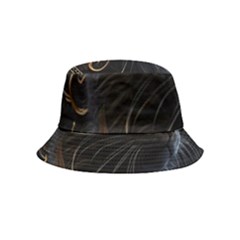 Ai Generated Cat Moon Feline Cute Inside Out Bucket Hat (kids) by Ravend