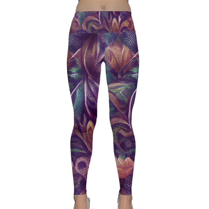 Abstract African Art Art Backdrop Background Lightweight Velour Classic Yoga Leggings