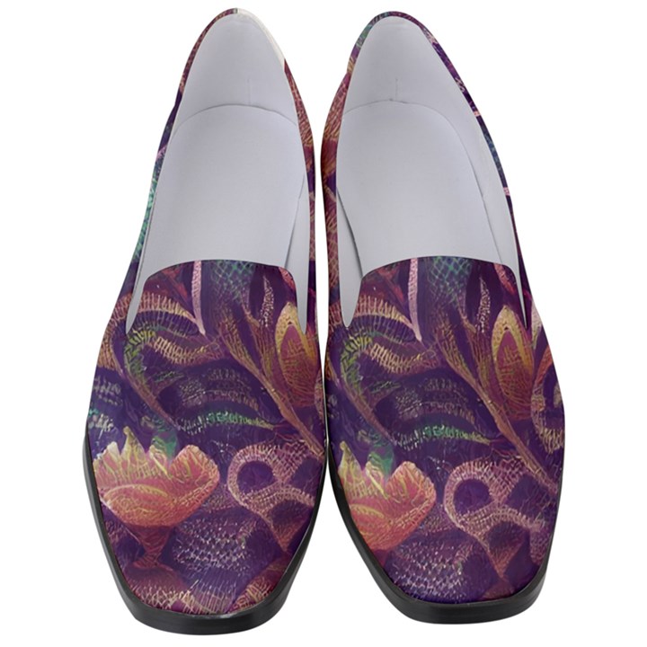 Abstract African Art Art Backdrop Background Women s Classic Loafer Heels