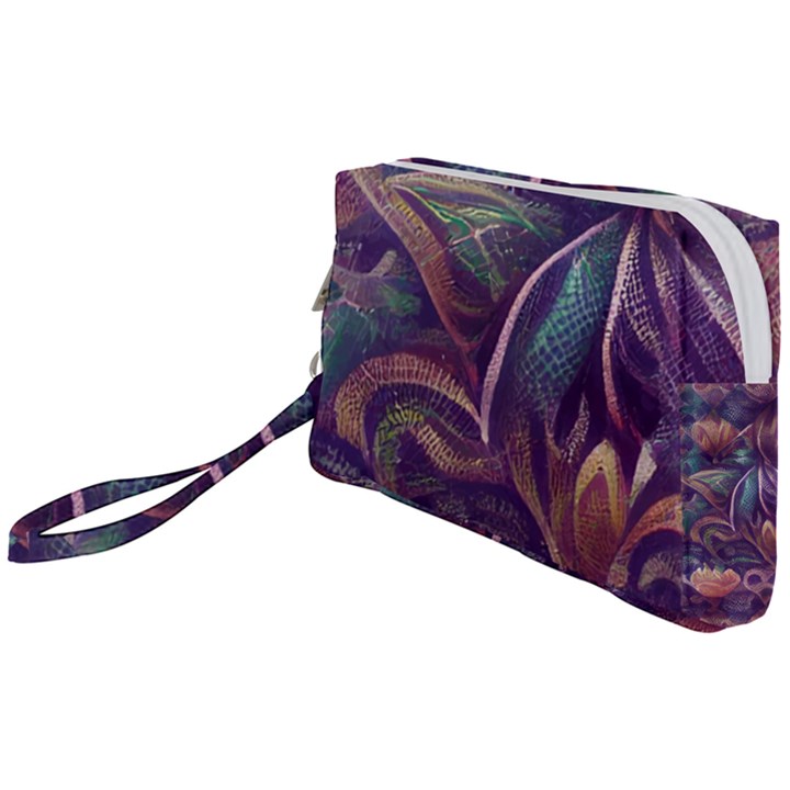 Abstract African Art Art Backdrop Background Wristlet Pouch Bag (Small)