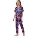 Abstract African Art Art Backdrop Background Kids  Satin Short Sleeve Pajamas Set View1