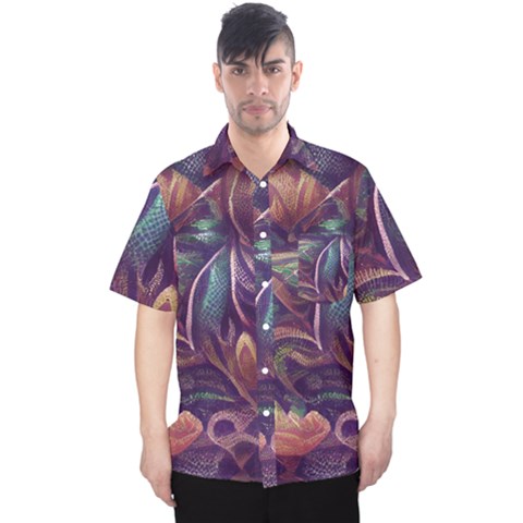 Abstract African Art Art Backdrop Background Men s Hawaii Shirt by Ravend