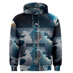 Ai Generated Space Astronaut Universe Moon Earth Men s Core Hoodie by Ravend