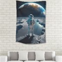 Ai Generated Space Astronaut Universe Moon Earth Small Tapestry View2