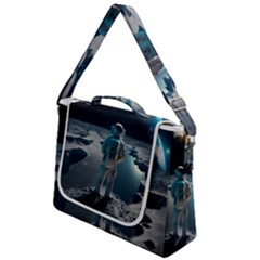 Ai Generated Space Astronaut Universe Moon Earth Box Up Messenger Bag by Ravend