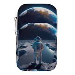 Ai Generated Space Astronaut Universe Moon Earth Waist Pouch (large) by Ravend