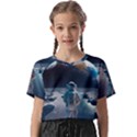 Ai Generated Space Astronaut Universe Moon Earth Kids  Basic Tee View1