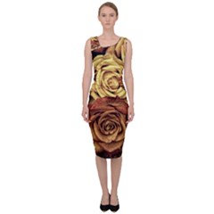 Flowers Roses Plant Bloom Blossom Sleeveless Pencil Dress by Ravend