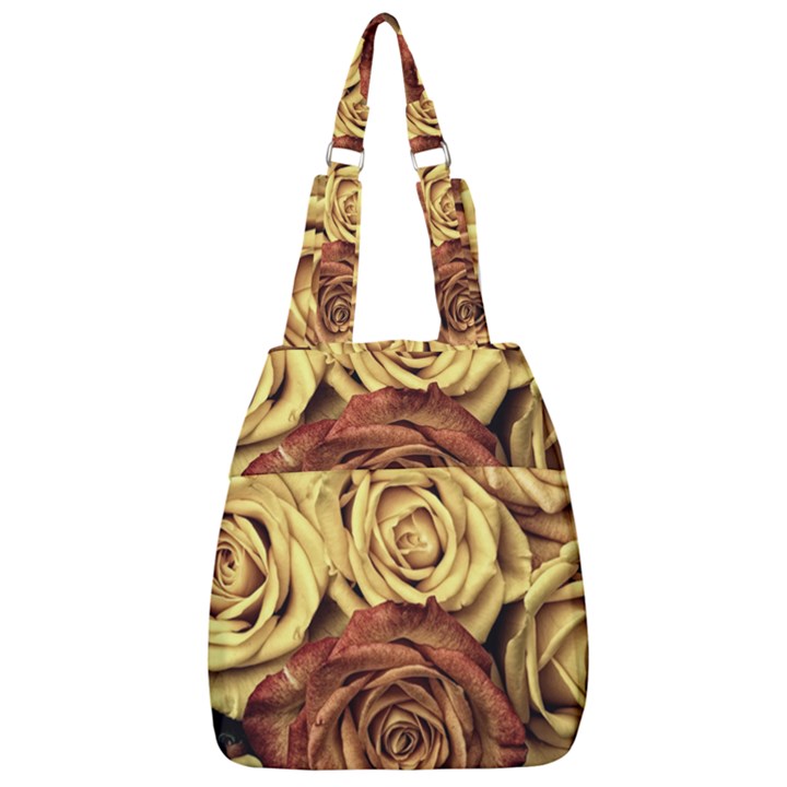 Flowers Roses Plant Bloom Blossom Center Zip Backpack