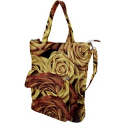 Flowers Roses Plant Bloom Blossom Shoulder Tote Bag by Ravend