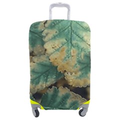 Colored Close Up Plants Leaves Pattern Luggage Cover (medium) by dflcprintsclothing