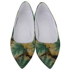 Colored Close Up Plants Leaves Pattern Women s Low Heels by dflcprintsclothing