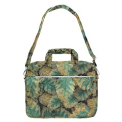 Colored Close Up Plants Leaves Pattern Macbook Pro 16  Shoulder Laptop Bag by dflcprintsclothing