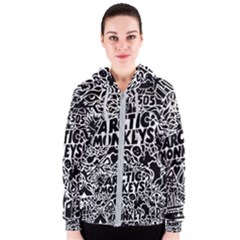 Arctic Monkeys Digital Wallpaper Pattern No People Creativity Women s Zipper Hoodie