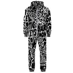 Arctic Monkeys Digital Wallpaper Pattern No People Creativity Hooded Jumpsuit (men) by Sudhe