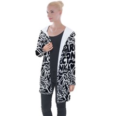 Arctic Monkeys Digital Wallpaper Pattern No People Creativity Longline Hooded Cardigan by Sudhe