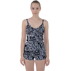 Arctic Monkeys Digital Wallpaper Pattern No People Creativity Tie Front Two Piece Tankini by Sudhe