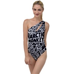 Arctic Monkeys Digital Wallpaper Pattern No People Creativity To One Side Swimsuit by Sudhe