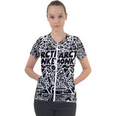 Arctic Monkeys Digital Wallpaper Pattern No People Creativity Short Sleeve Zip Up Jacket by Sudhe