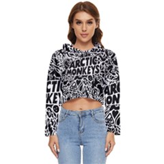 Arctic Monkeys Digital Wallpaper Pattern No People Creativity Women s Lightweight Cropped Hoodie by Sudhe