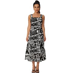 Arctic Monkeys Digital Wallpaper Pattern No People Creativity Square Neckline Tiered Midi Dress by Sudhe